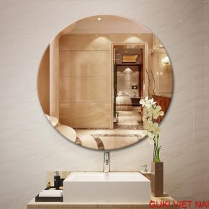 Gương tròn dán tường nhà tắm