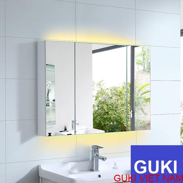 Tủ gương treo M16 trong nhà tắm Guki: Tủ gương treo M16 trong nhà tắm Guki là sản phẩm hoàn hảo cho không gian nhà tắm nhỏ. Thiết kế thông minh, tối ưu diện tích với khả năng lưu giữ đồ vật bên trong tủ giúp không gian sạch sẽ và gọn gàng hơn. Với tấm gương rộng và đèn LED sáng tạo, Tủ gương treo M16 trong nhà tắm Guki sẽ tạo ra một môi trường phục vụ nhu cầu của bạn.