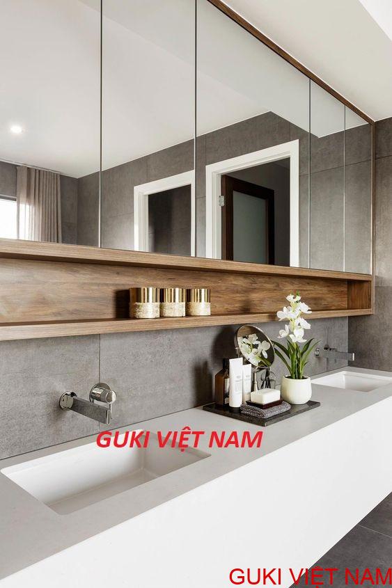 Tủ gương nhà tắm gỗ công nghiệp - M10 - GƯƠNG PHÒNG TẮM CAO CẤP GUKI