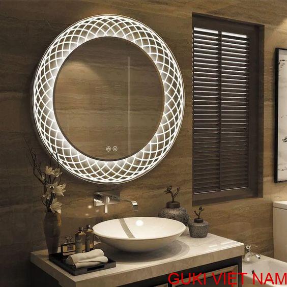 Gương tròn đèn led cao cấp treo tường nhà tắm